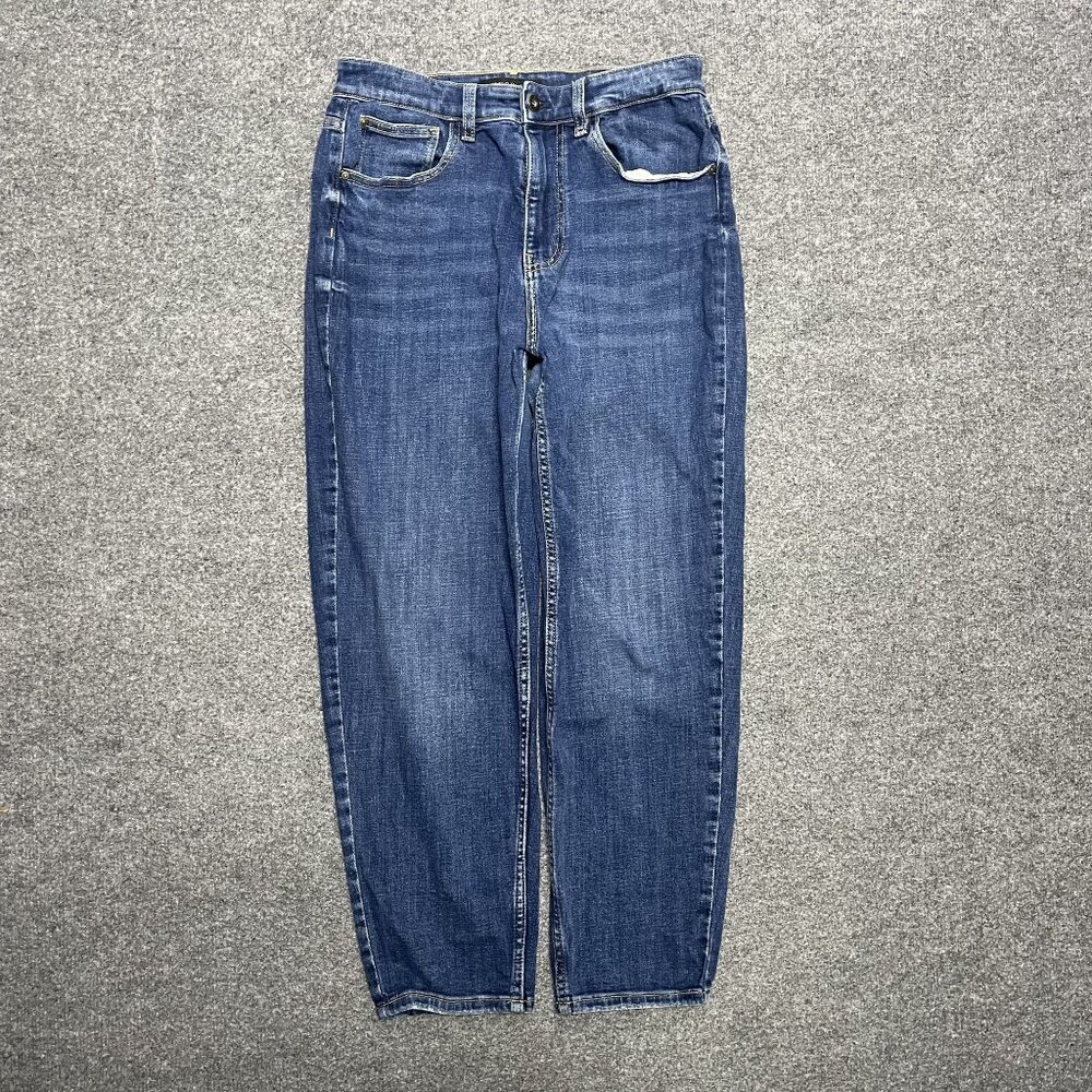 Guess Womens 26 Blue Denim Jacqueline Relaxed Fit High-Rise Jeans Casual Style
